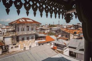 Se och göra i Stone Town, utsikt över takåsarna i Stone Town