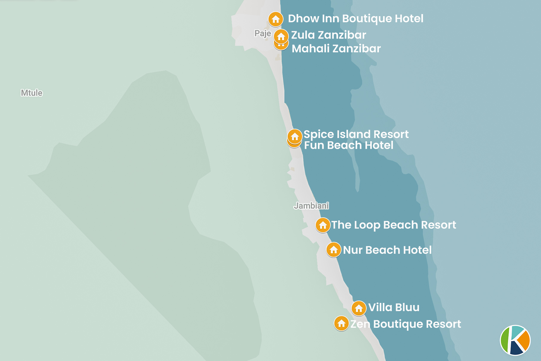 Kenzan Travel hotell Zanzibar, Paje Jambiani