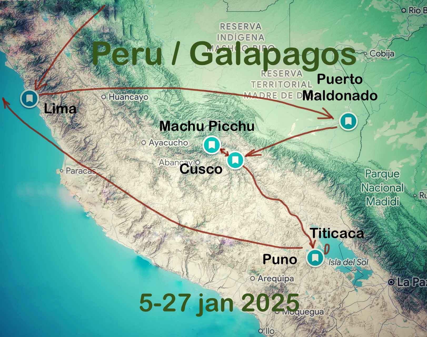 Resrutt @connyresers rundresa Peru Galapagos