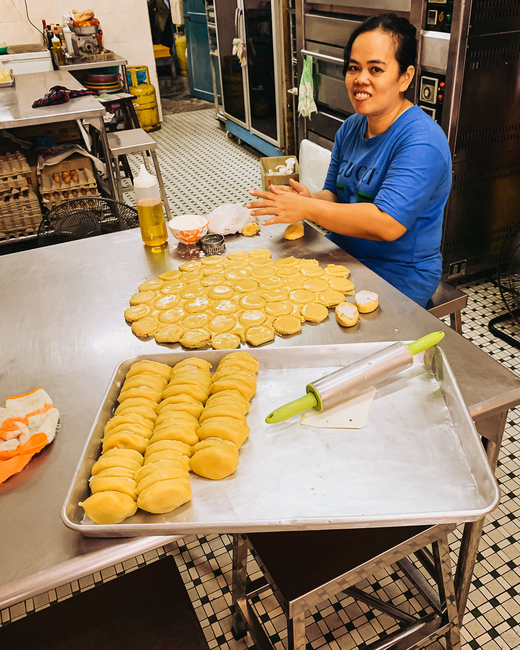 Borneo, Kuching, på cykel, street food