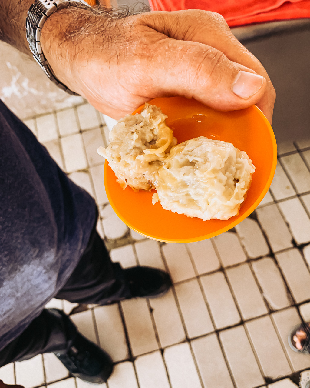 Borneo, Kuching, på cykel, street food