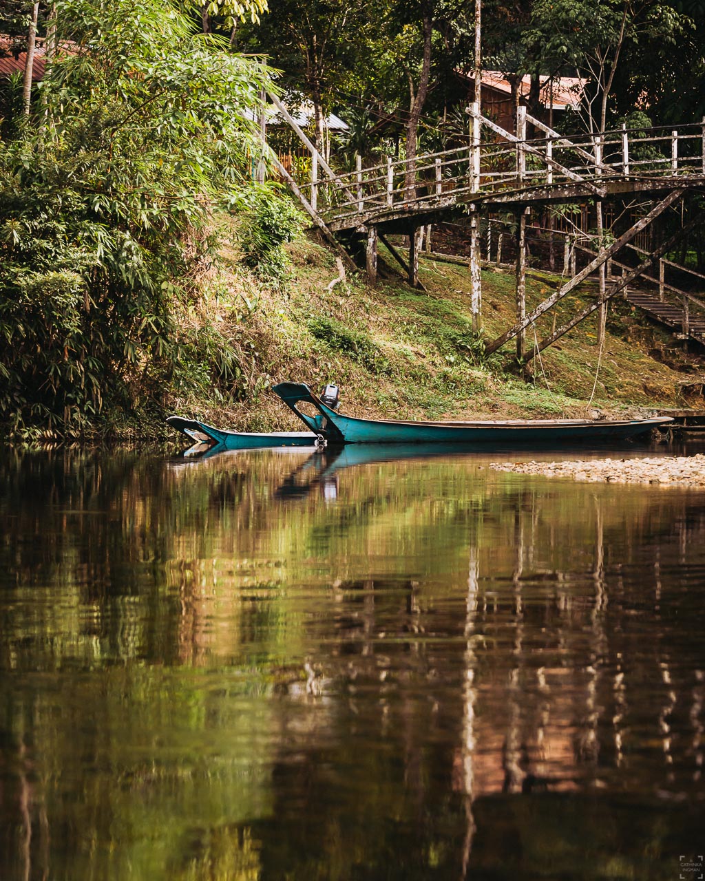 Borneo, längs vägen mot Nanga Sumpa