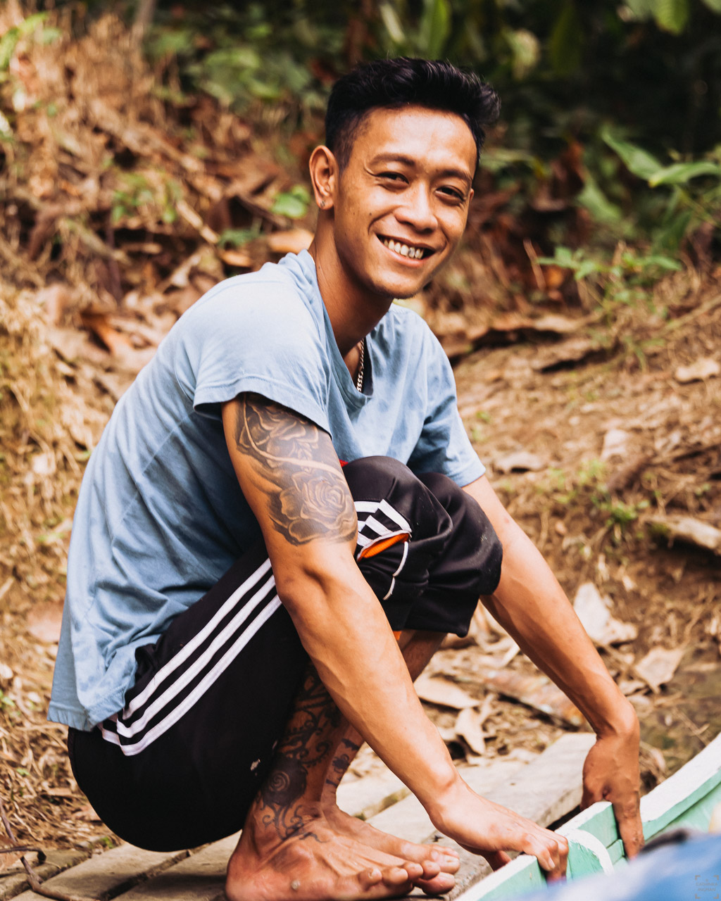 Borneo, längs vägen mot Nanga Sumpa